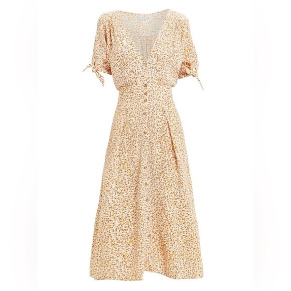 Faithfull the Brand Billie Midi Dress in Dahlia Floral Print size US4/AU8 - Picture 2 of 8